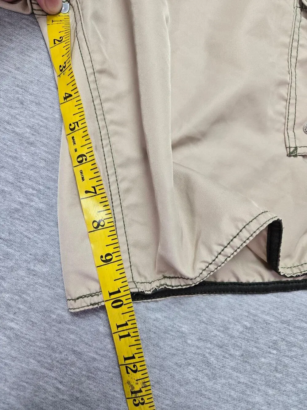 Quiksilver Shorts Mens 30 Beige Board Swim Trunks Cargo Pockets Surf Beach
